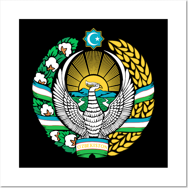 State emblem of Uzbekistan Wall Art by Wickedcartoons